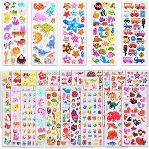Kids Stickers 1000+ 40 Different Sheets 3D Puffy Stickers for Kids